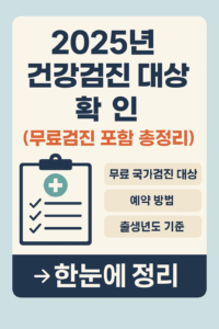 2025년 건강검진 대상자 확인 썸네일 – 무료 국가검진 대상, 예약 방법, 출생년도 기준까지 한눈에 정리